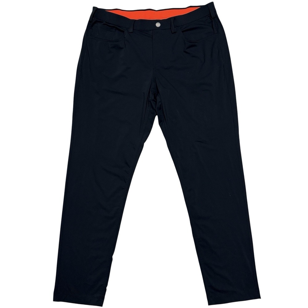 REDVANLY Kent Pull-On Golf Pants Mens XL Black Stretch Performance Flex Trousers